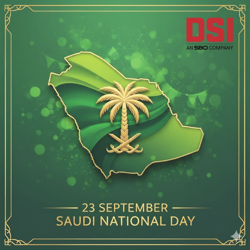 Saudi Arabia map with palm tree and text 