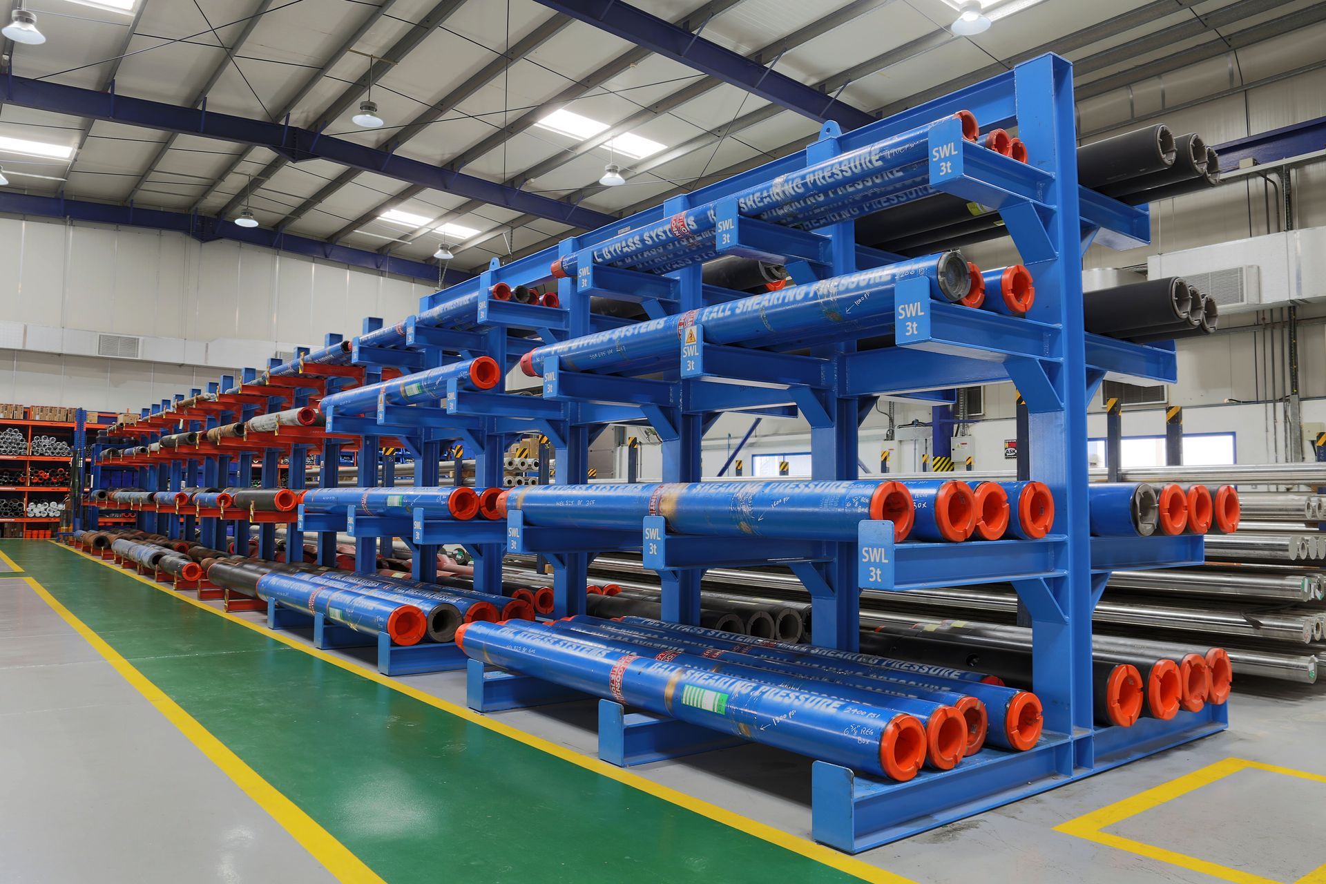 A warehouse filled with lots of pipes and tubes.