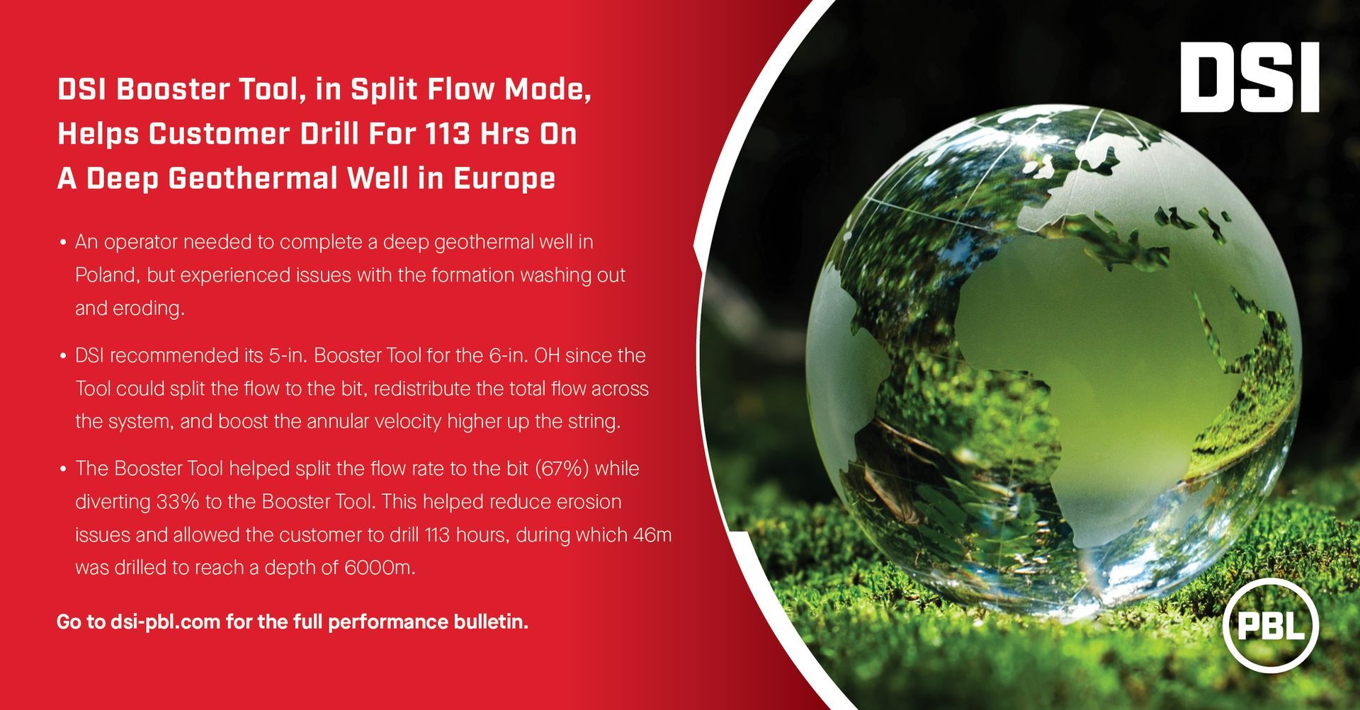 An advertisement for a product called dsi booster tool in split flow mode