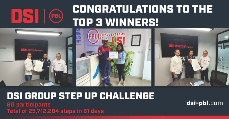 Congratulations to the top 3 winners of the dsi group step up challenge