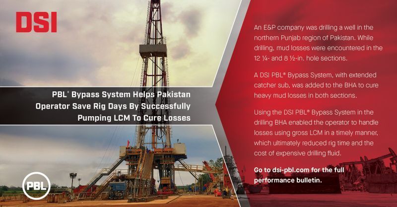 An advertisement for a dsi oil rig in pakistan.