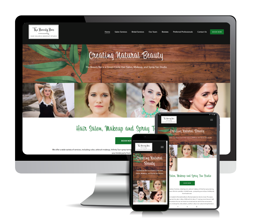 The Beauty Bar on Amelia Island Home page