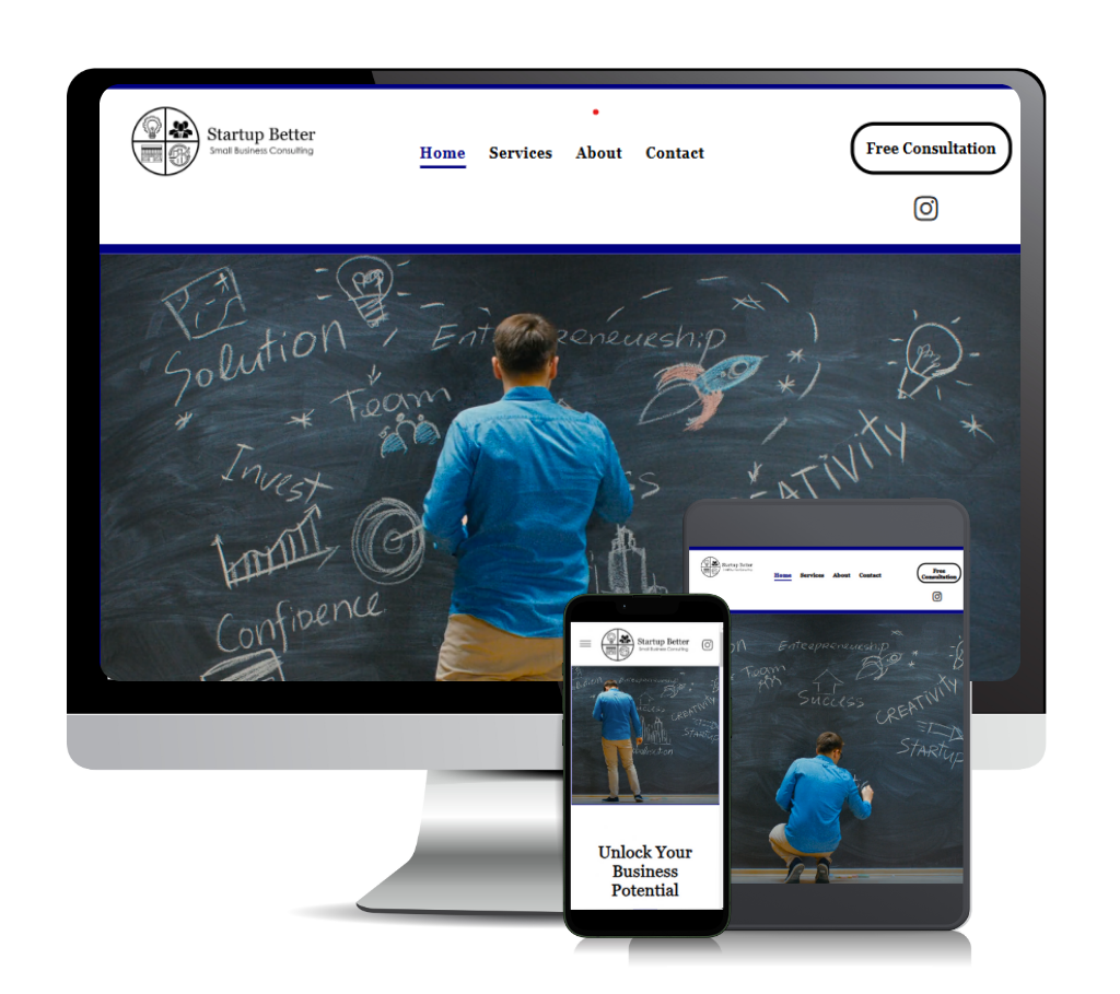 Startup Better Business Home page
