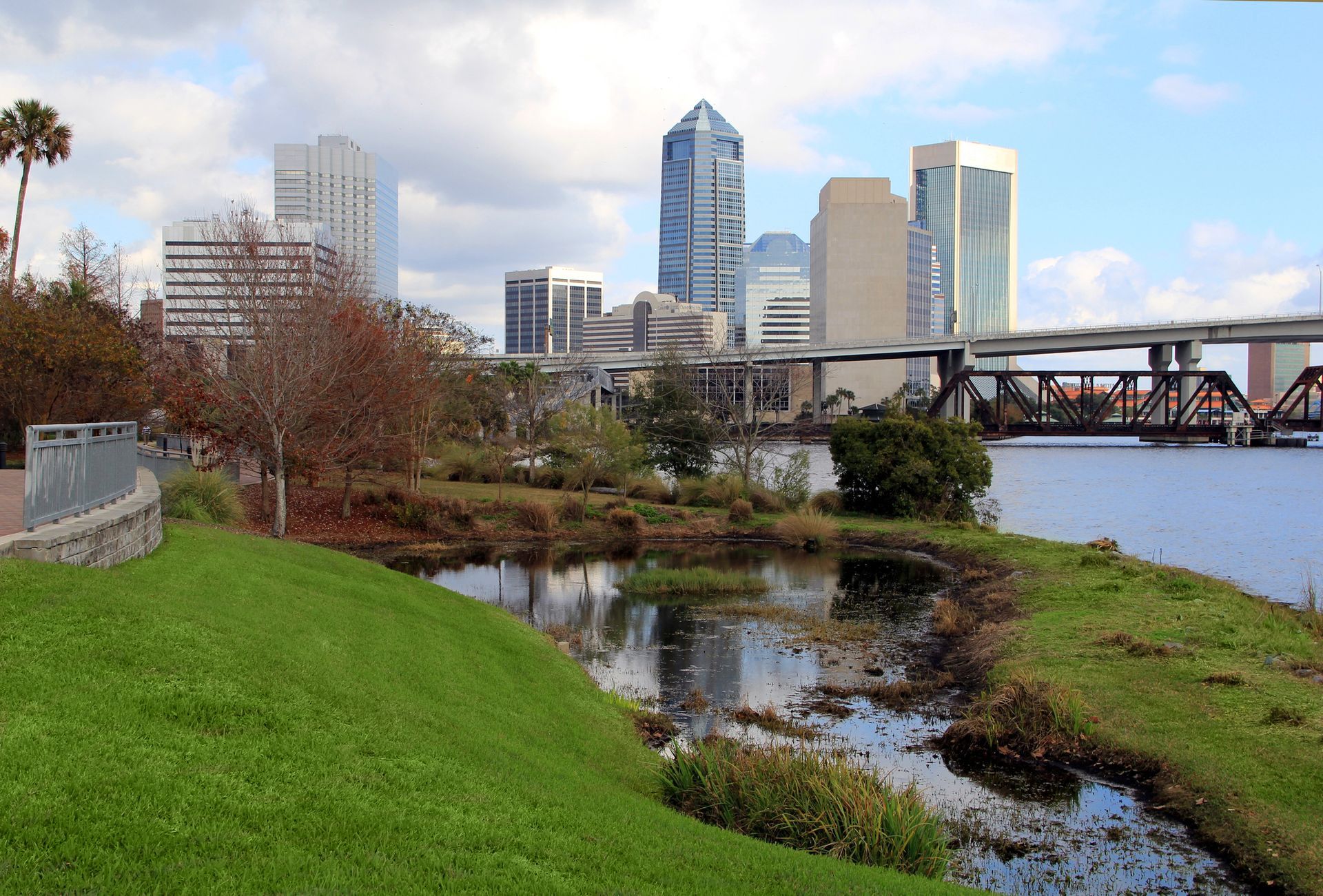 Aerial view of Jacksonville, Florida, part of the Northeast Florida area served by BizBolster Web Solutions