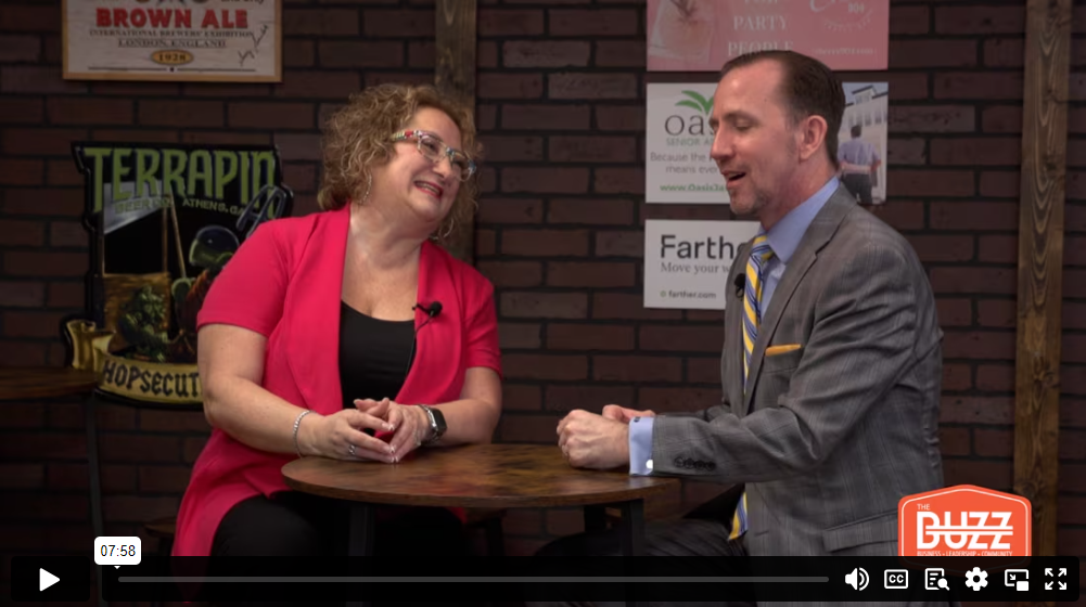 Lori interviewing with Steve Strum on Jacksonville Buzz