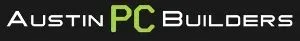 Austin PC Builders logo with white text on a black background; "PC" is in green.