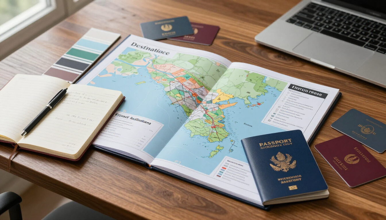 Tablero de planificación para viajes de incentivo