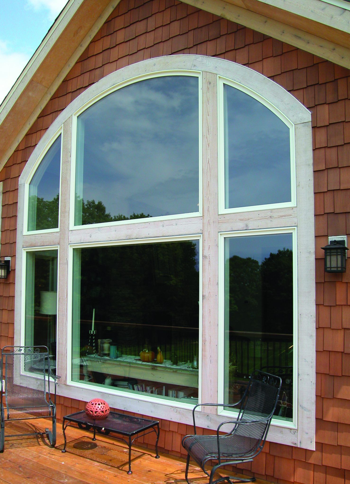 A large window on a house.