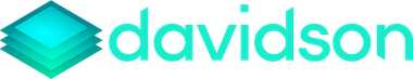 Davidson logo with teal stacked diamond icon and lowercase wordmark