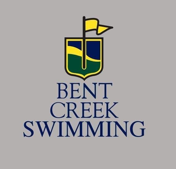Bent creek swimming logo on a grey background