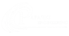 Faint logo with a stylized circular leaf and small text on a white background