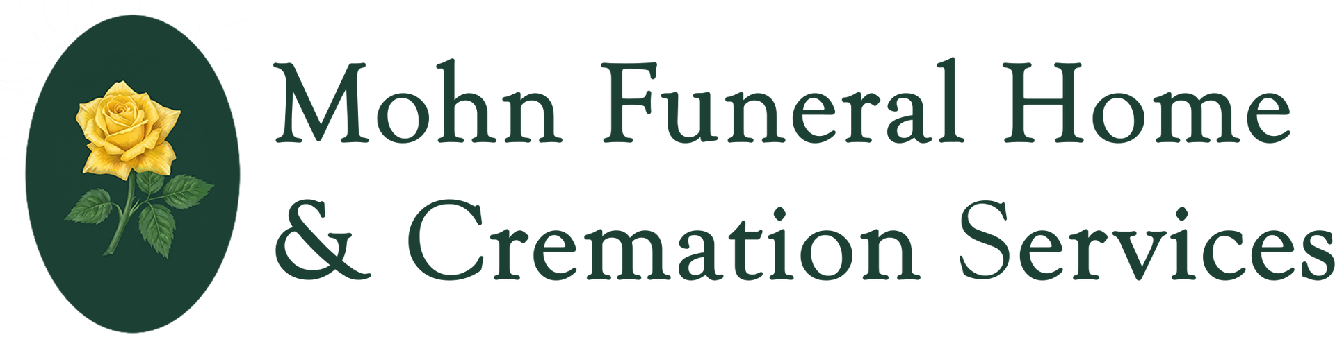 The logo for sample funeral home is shown on a white background.