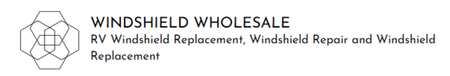 Windshield Wholesale logo with stylized windshield icon and repair/replacement text