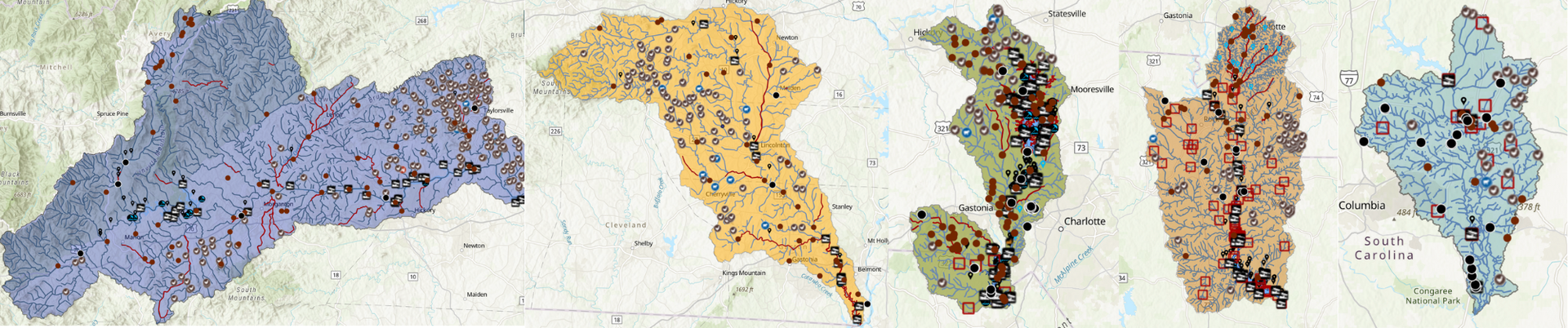 The Catawba Riverkeeper, Five Basin Sections