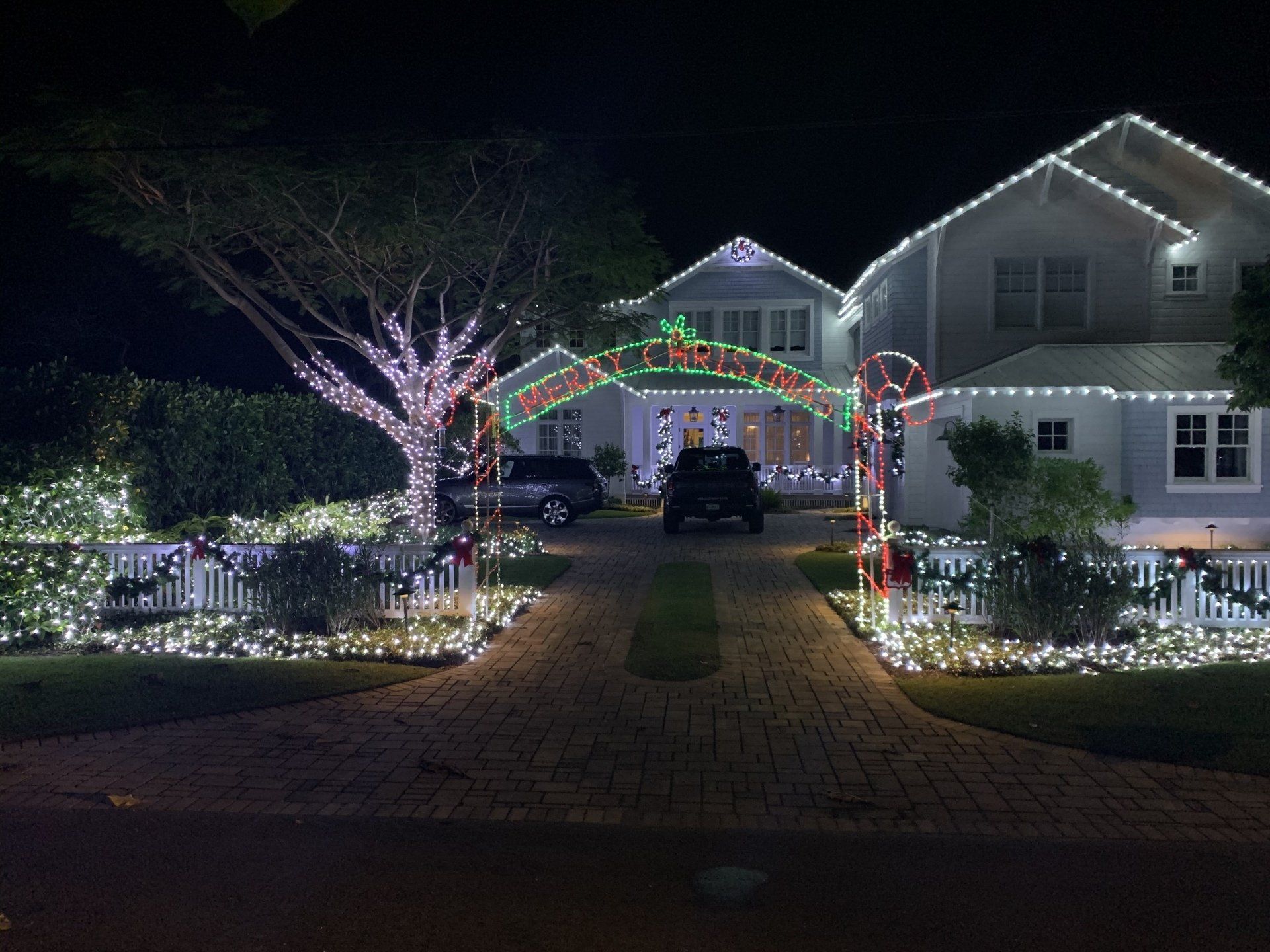 christmas lights on a house