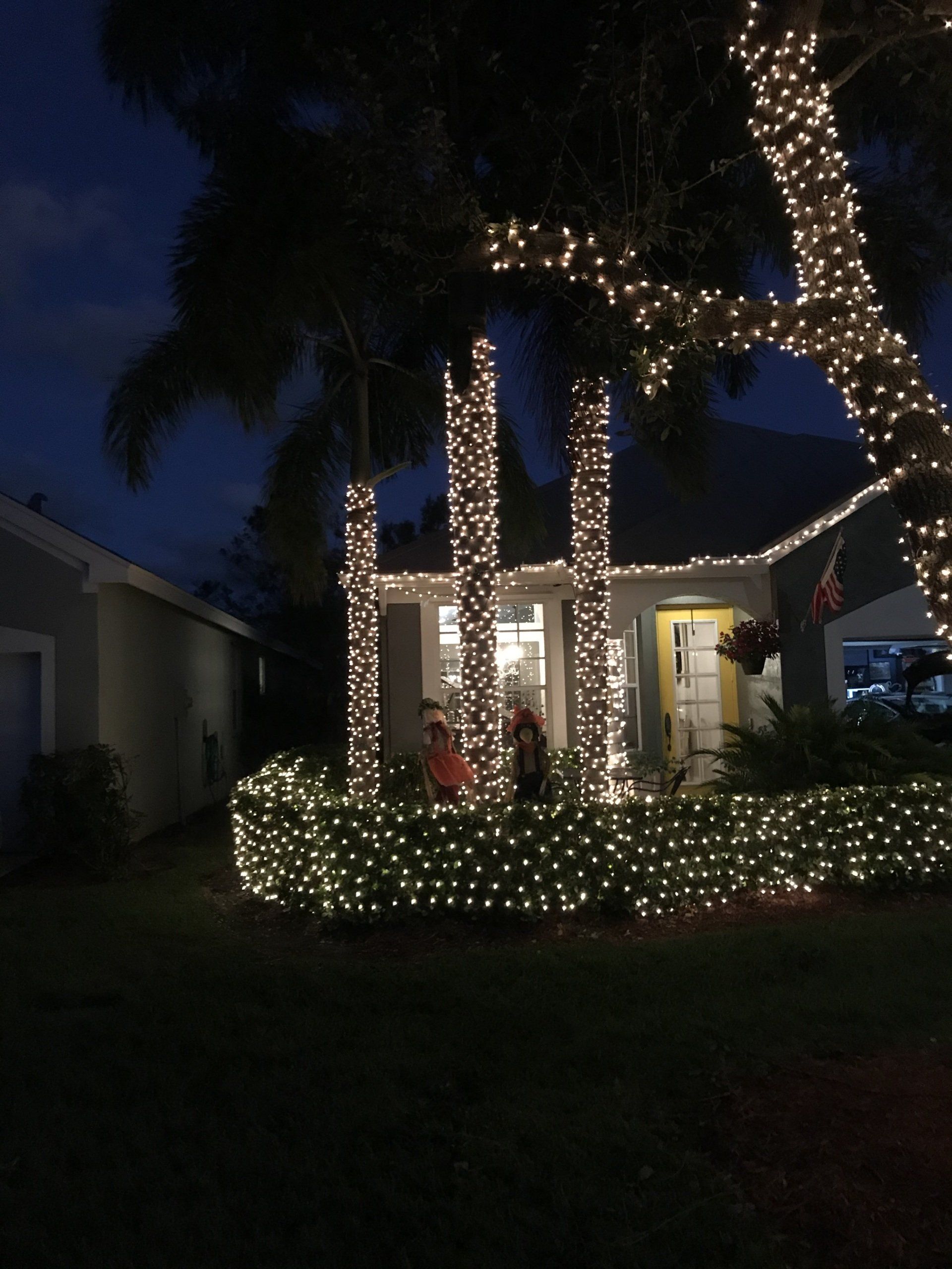christmas lights on a house