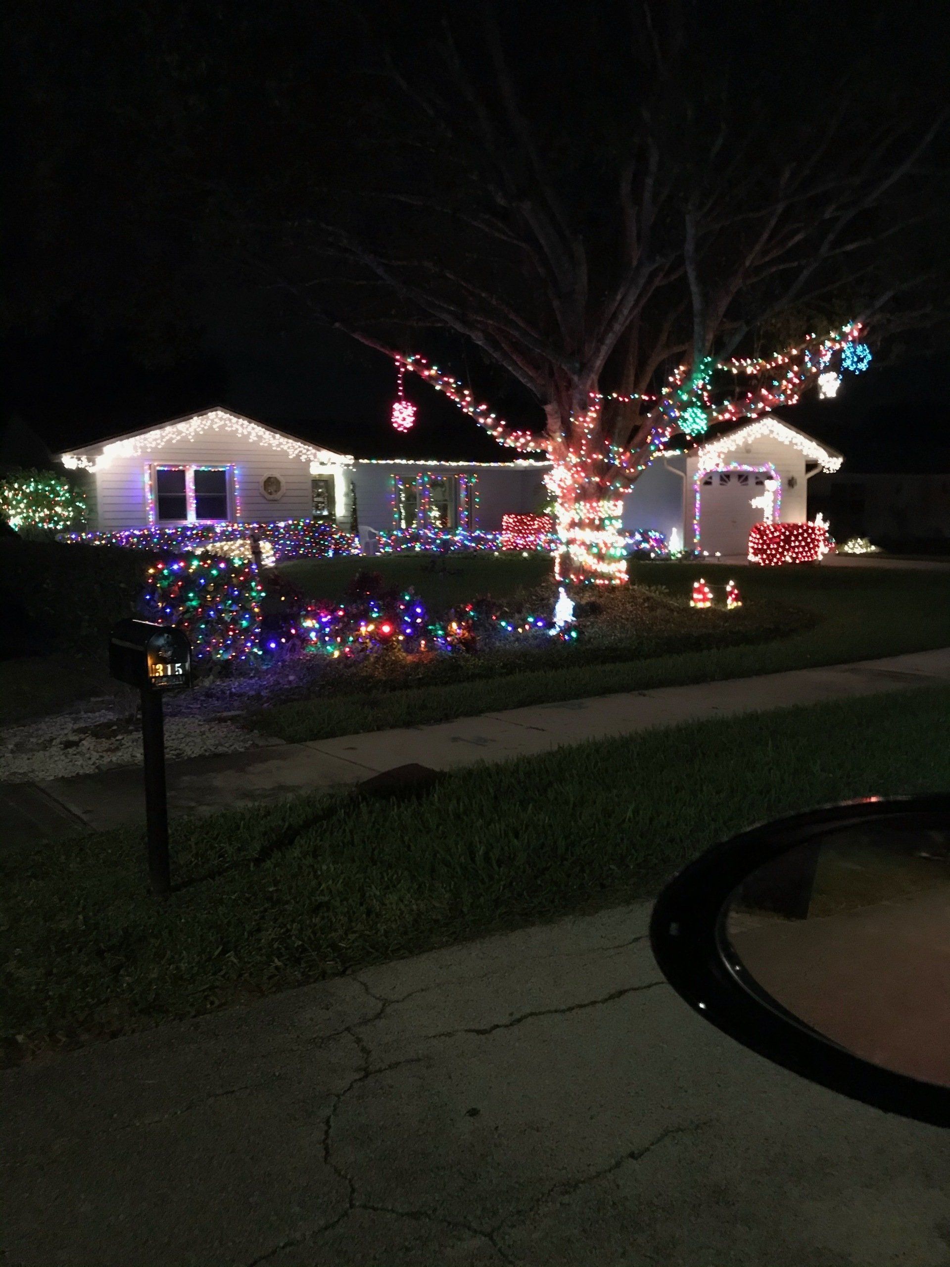 christmas lights on a house
