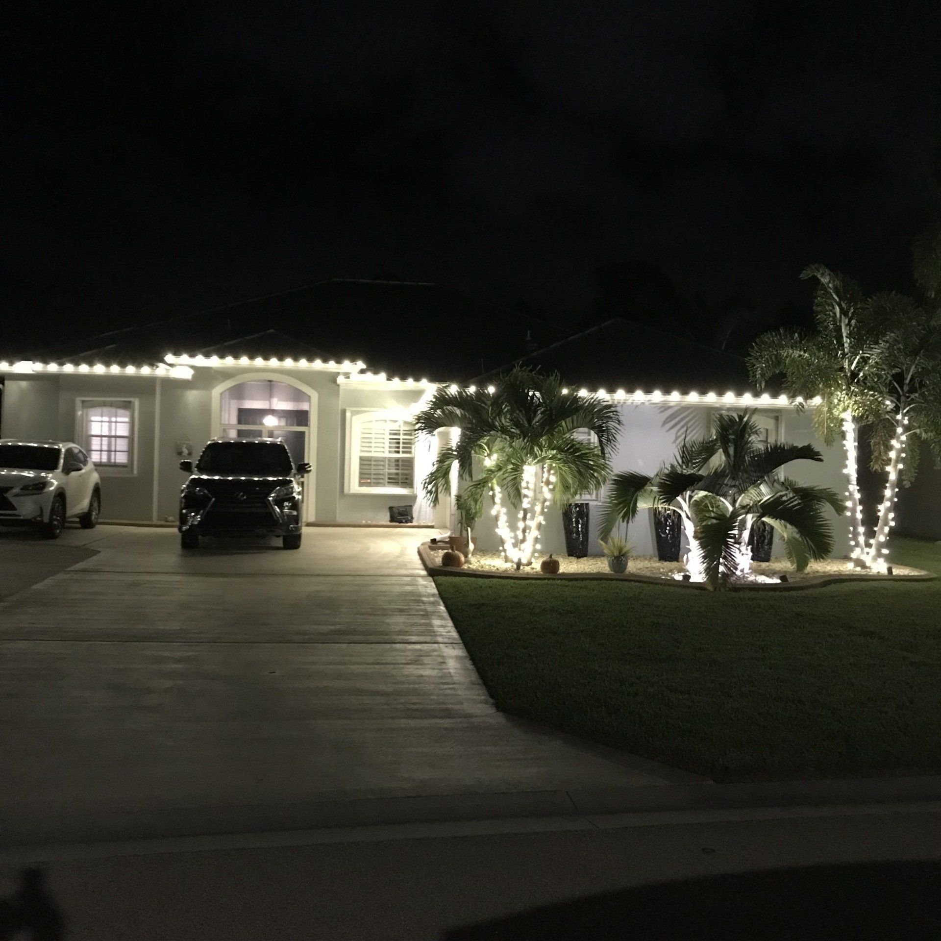 christmas lights on a house