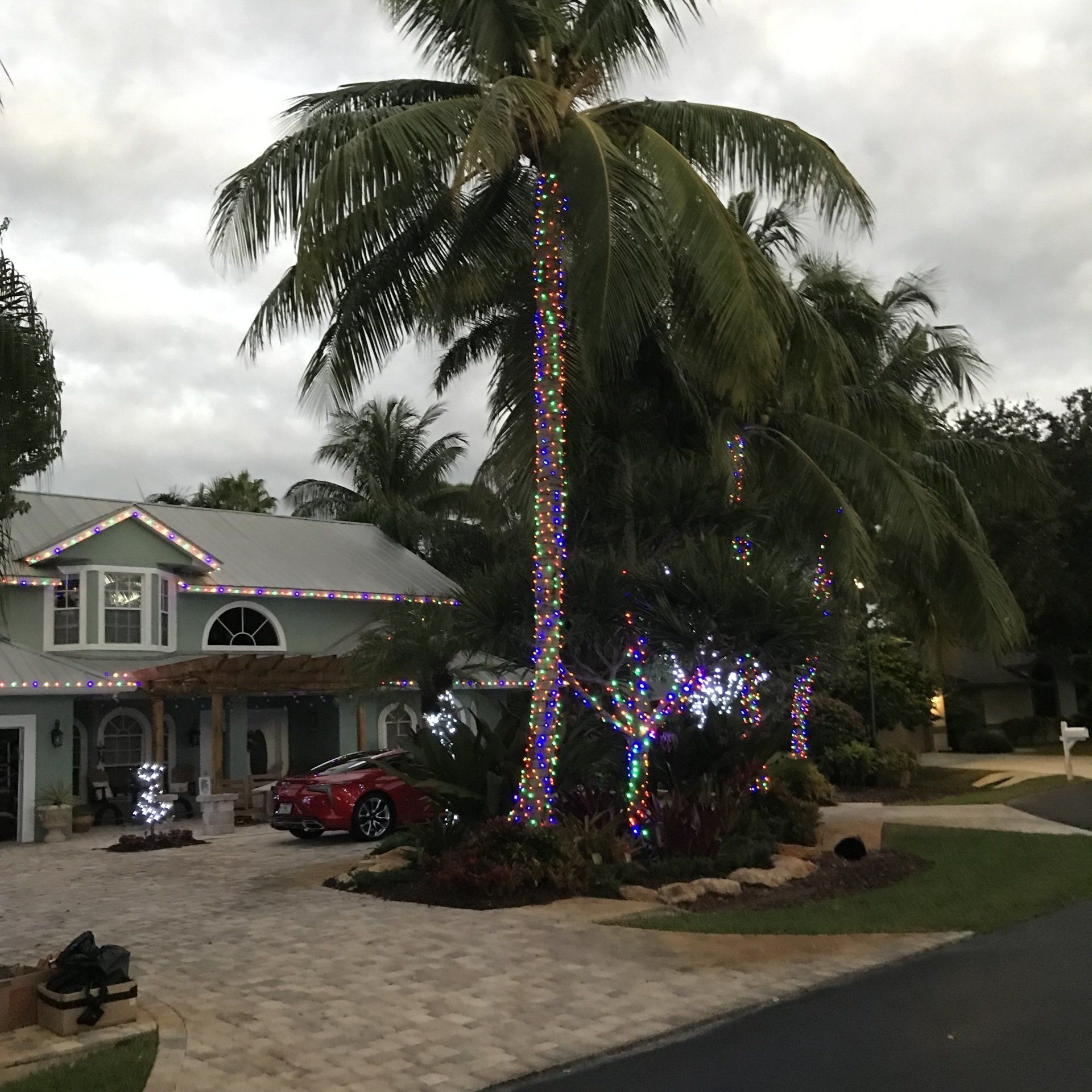 christmas lights on a house