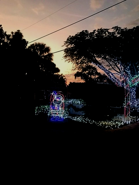 christmas lights on a house