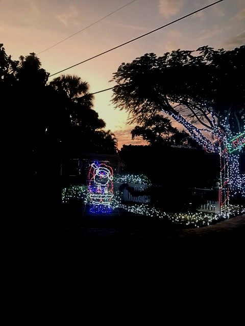 christmas lights on a house
