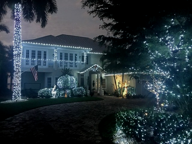 christmas lights on a house