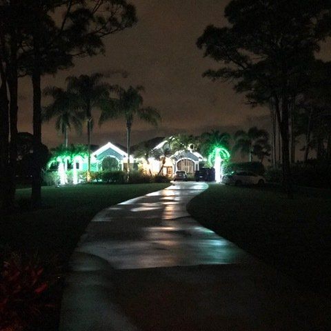 christmas lights on a house