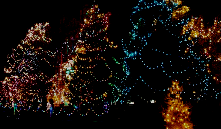 christmas lights on a house