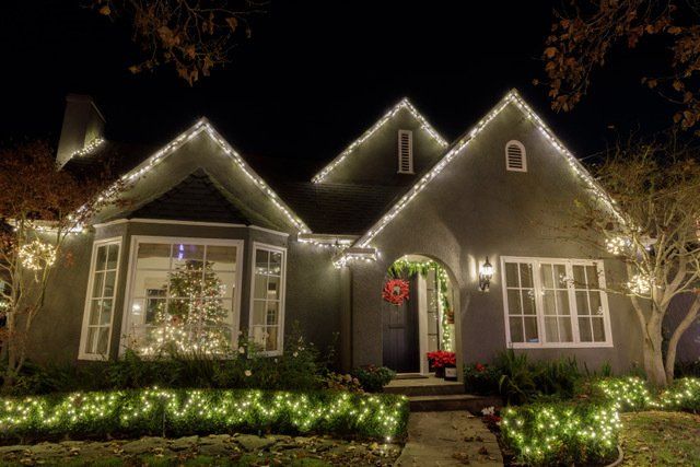 christmas lights on a house