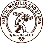 Logo for Rustic Mantles and Beams by Dave Eldred, LLC, with a beaver carrying a wooden beam.