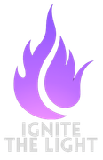 Purple flame logo with the words “IGNITE THE LIGHT” below