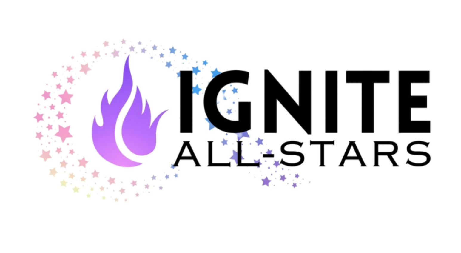 IGNITE All-Stars logo with purple flame icon and colorful star ring