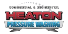 Logo for Heaton Pressure Washing: Red