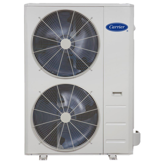White Carrier air conditioning unit with two large fans.