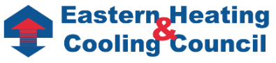 Eastern Heating & Cooling Council logo with an upward-pointing arrow inside a blue hexagon.