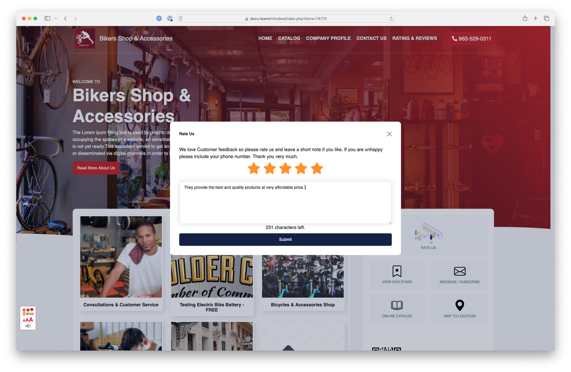 Business Ratings System