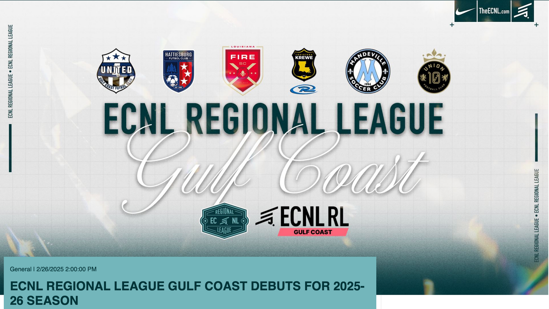 ECNL Regional League Gulf Coast graphic