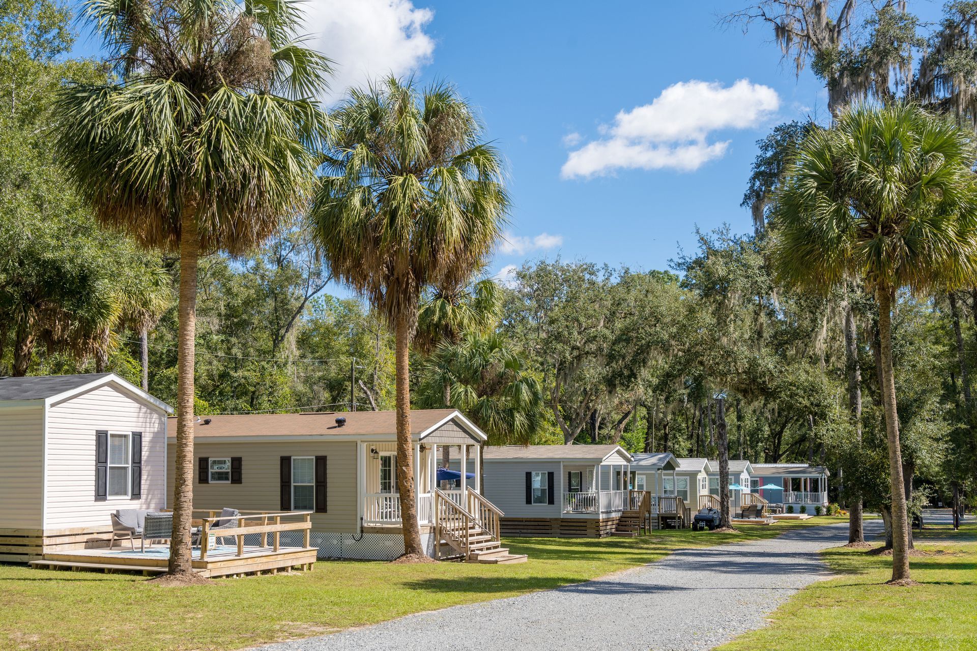 Multiple park homes available at a family-friendly holiday park.