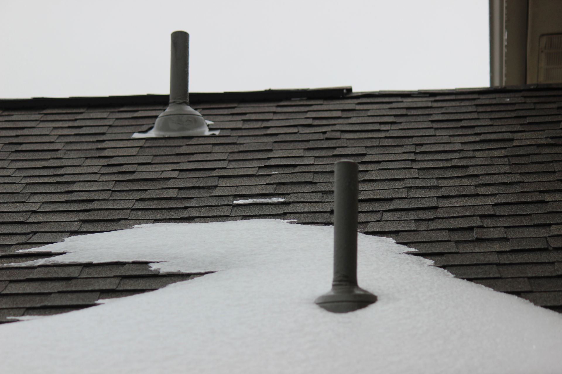Plumbing vents on roof. 