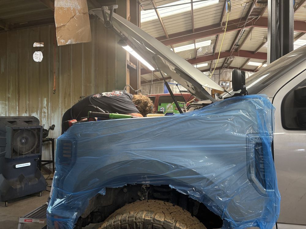 Grayson County Diesel technician performing summer diesel diagnostics