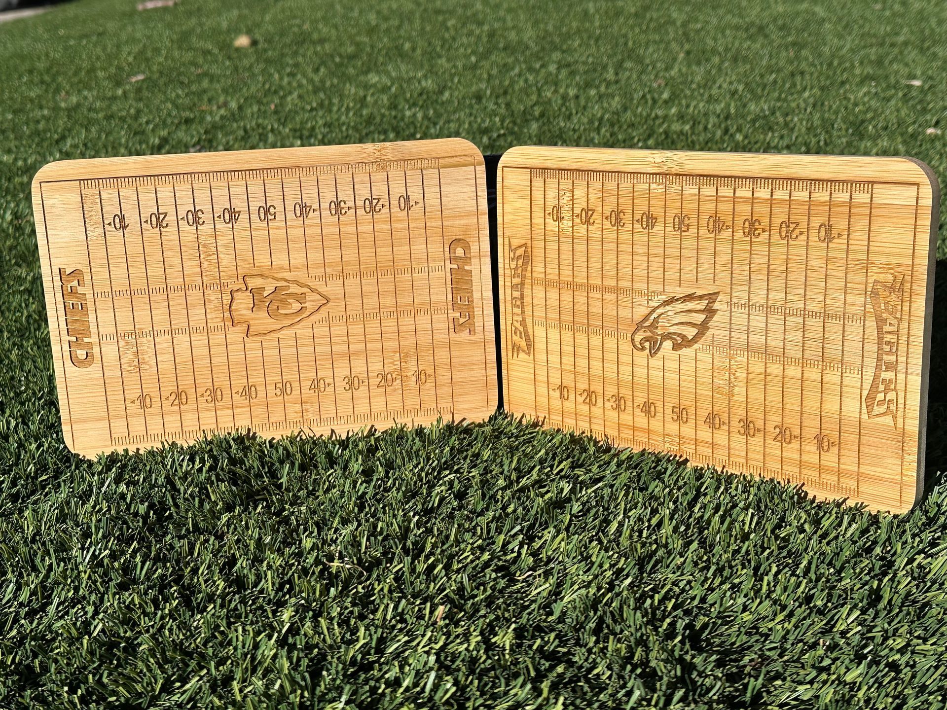 Custom Engraved Wood Mini Football Cutting Board