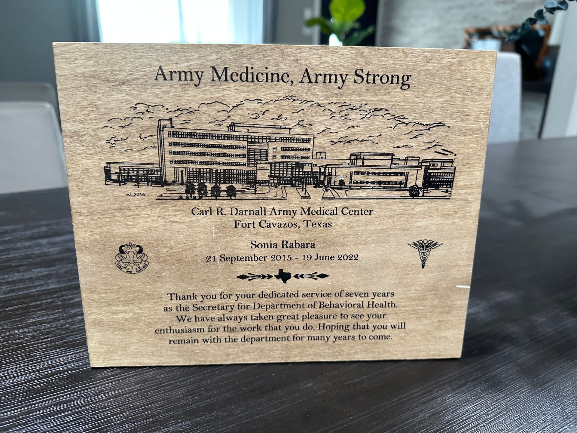 Custom Engraved Baltic Birch Plaque – 8”x10”