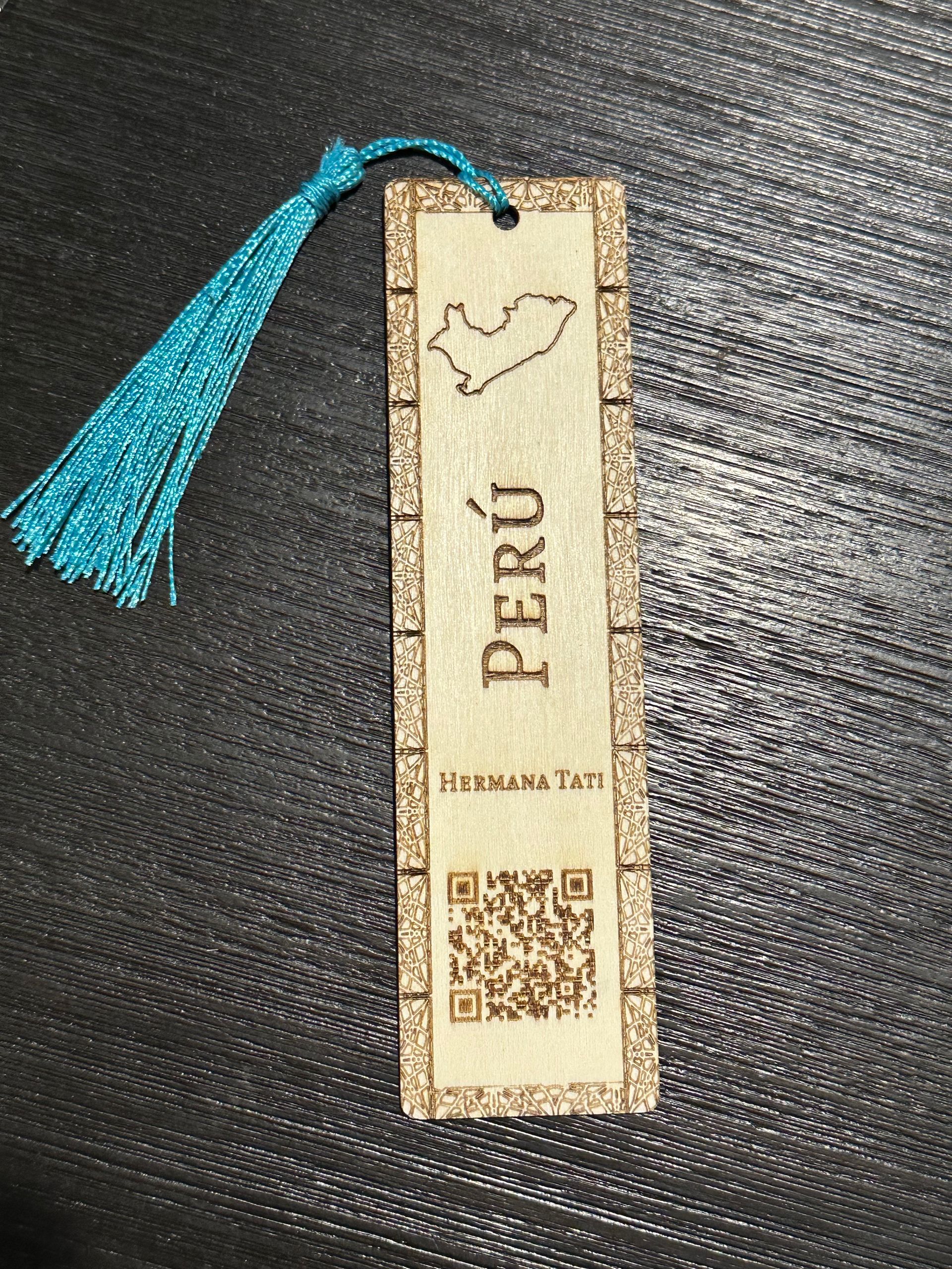 Custom Engraved Wood Bookmark with Tassel – Personalized Gift