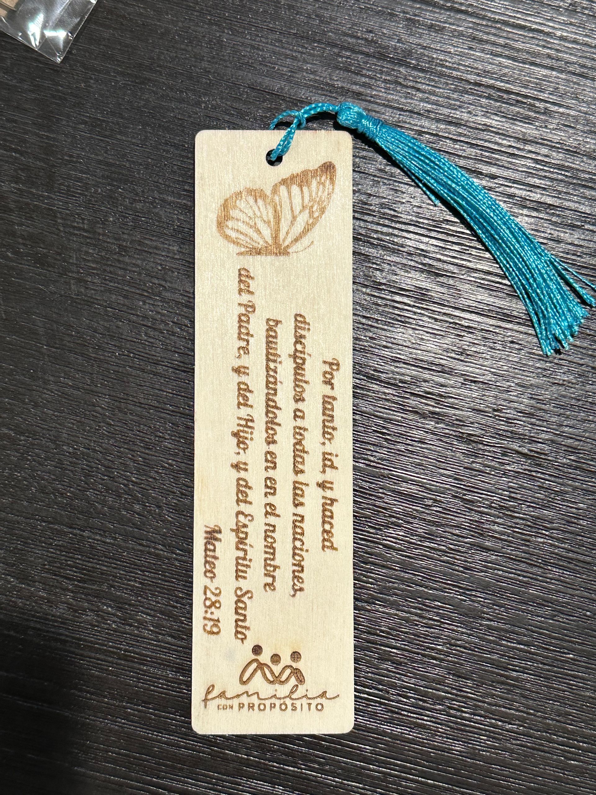 Custom Engraved Wood Bookmark with Tassel – Personalized Gift
