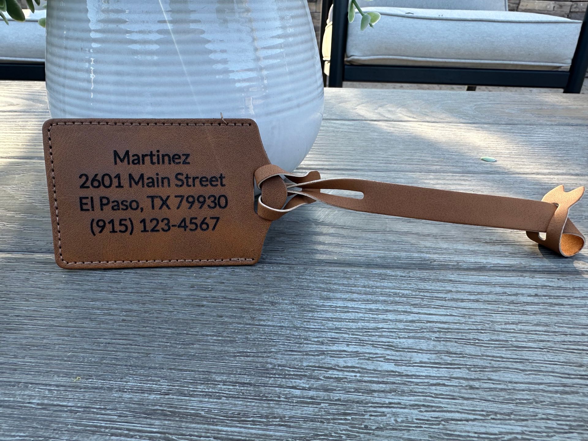 Exquisite Synthetic Leather Luggage Tags