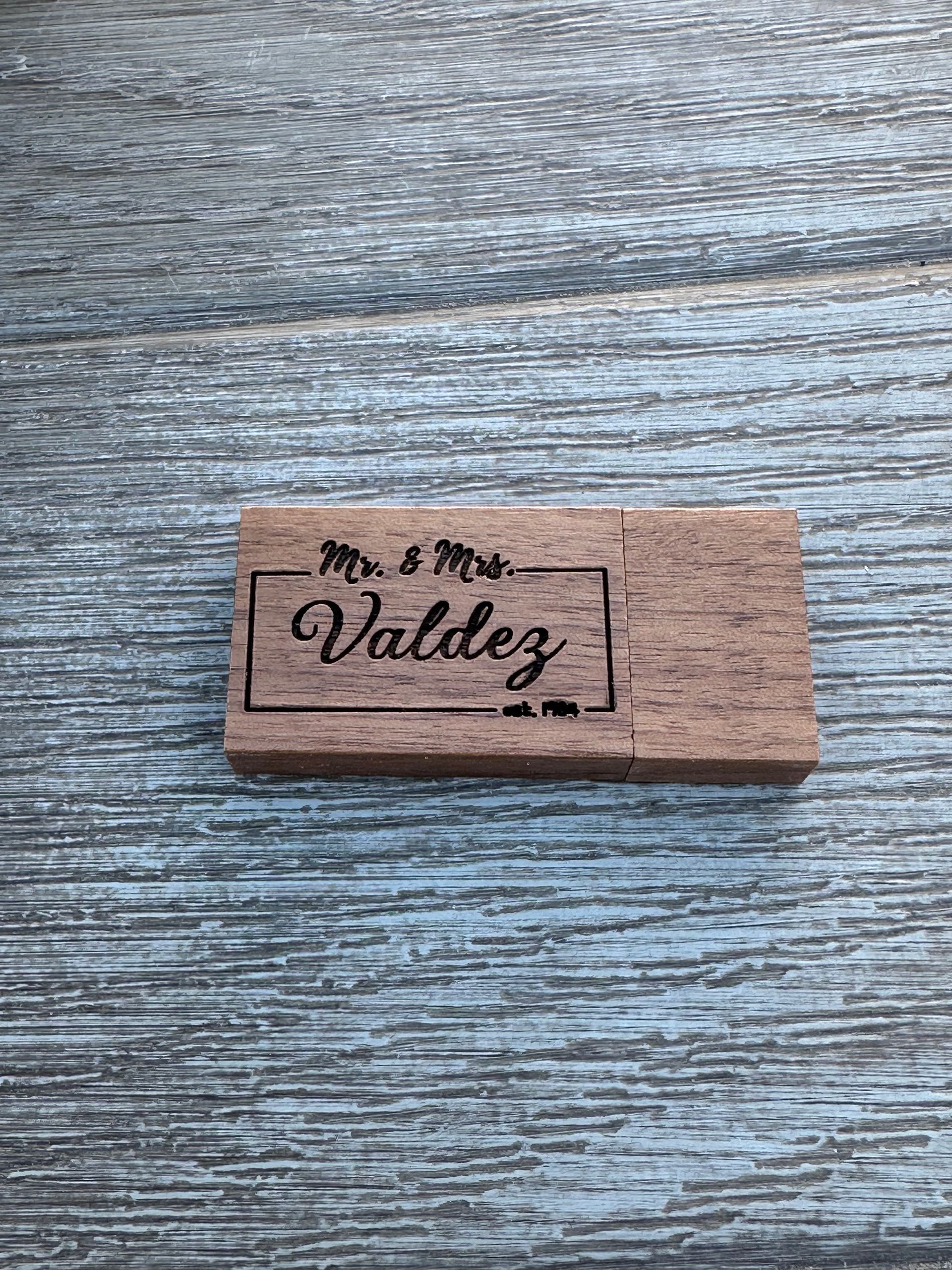 Custom Engraved Wooden USB Drive