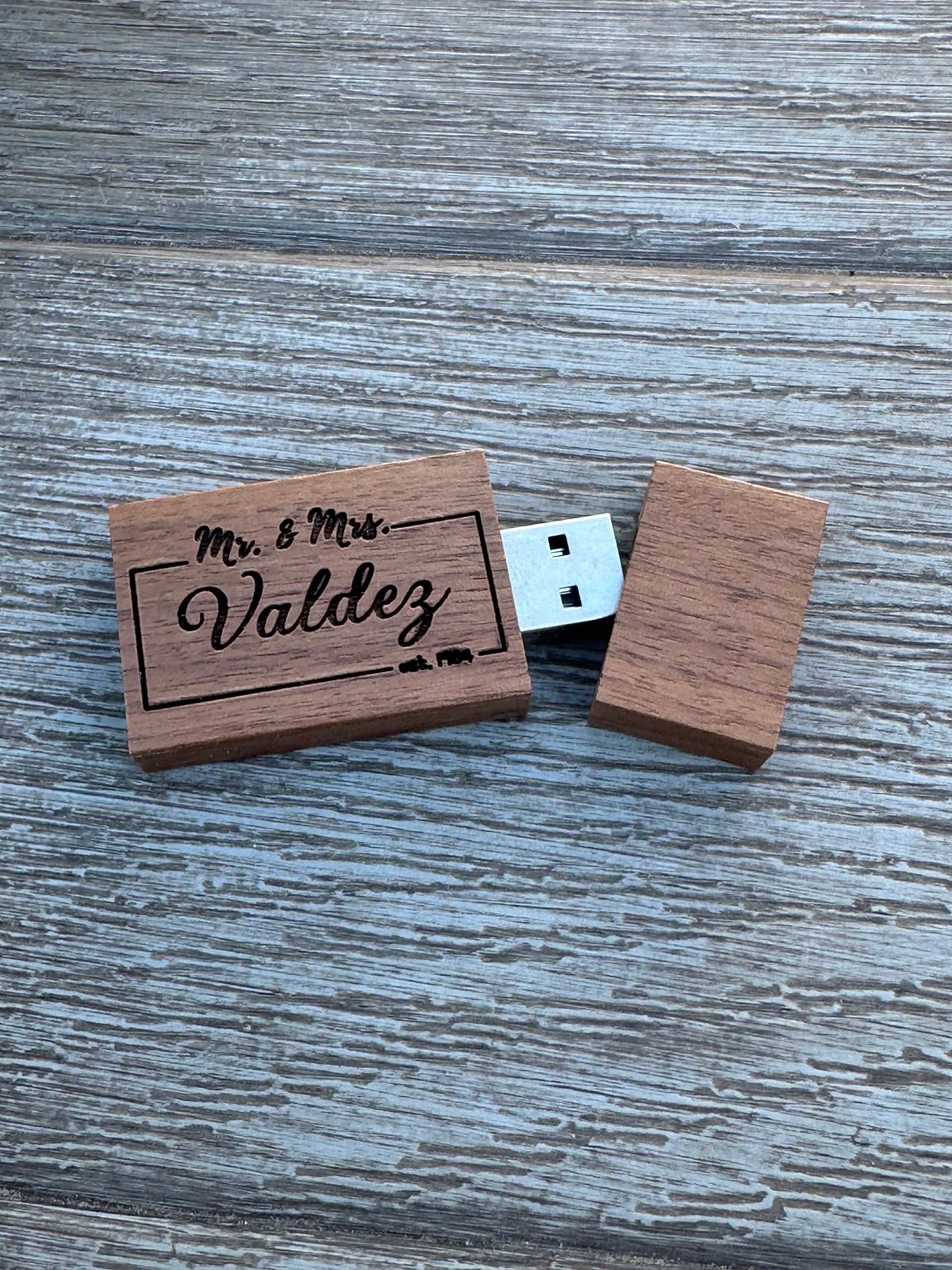 Custom Engraved Wooden USB Drive