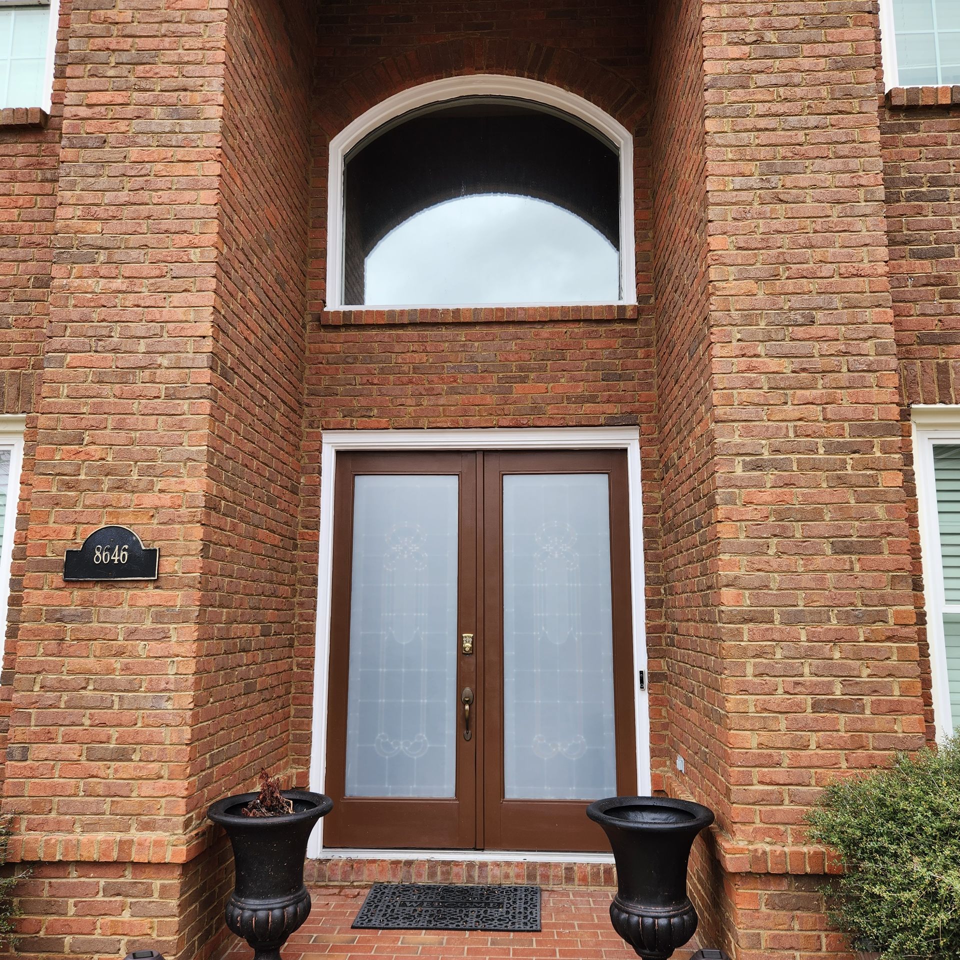 home window tinting in Montgomery AL - Both Sun reduction with theft safety was added to glass door windows by SPF Home Tint options in Montgomery, AL