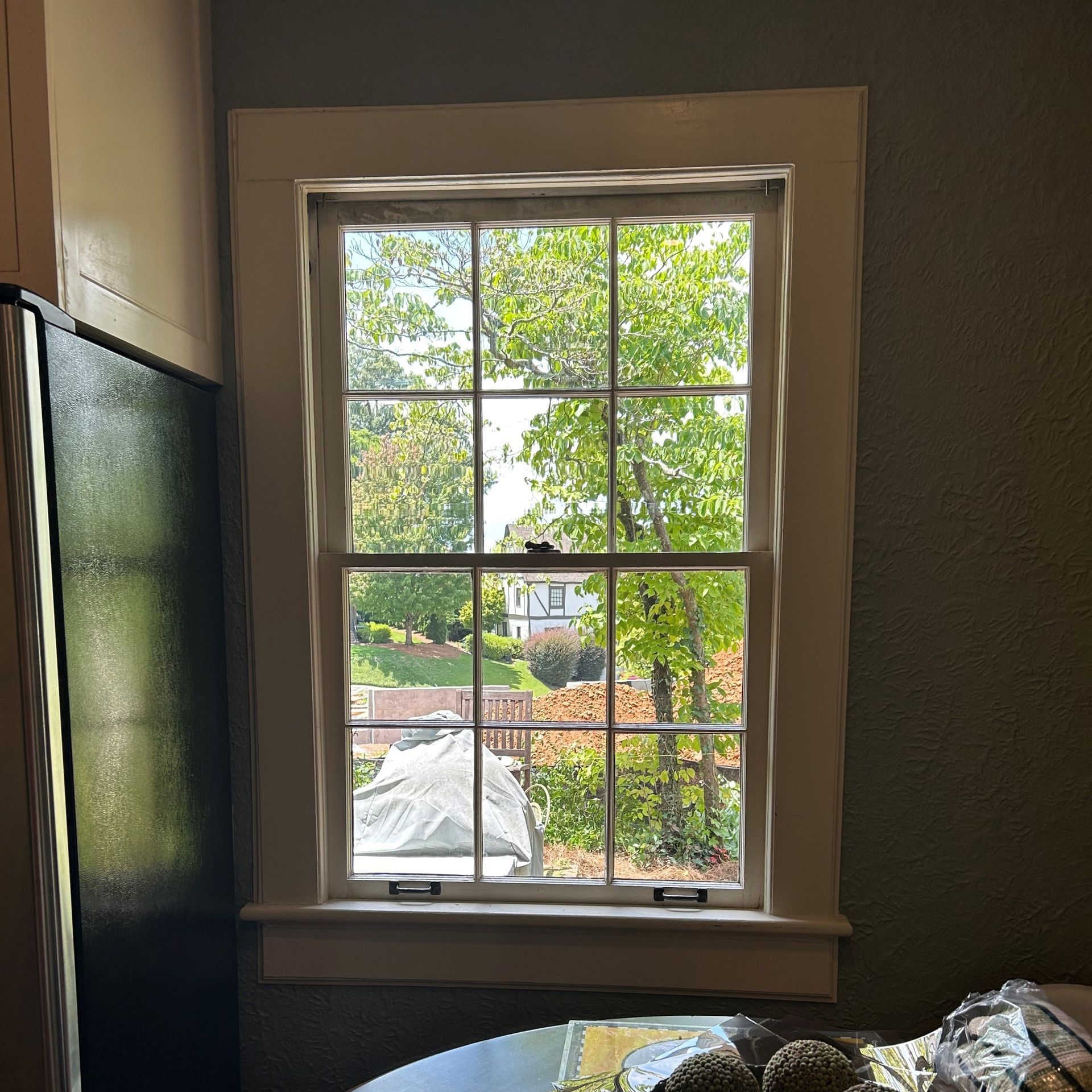 Before SPF residential tint. The bright Sun and UV-harm disrupted visual clarity along with the climate inside room windows of this home. Birmingham, AL