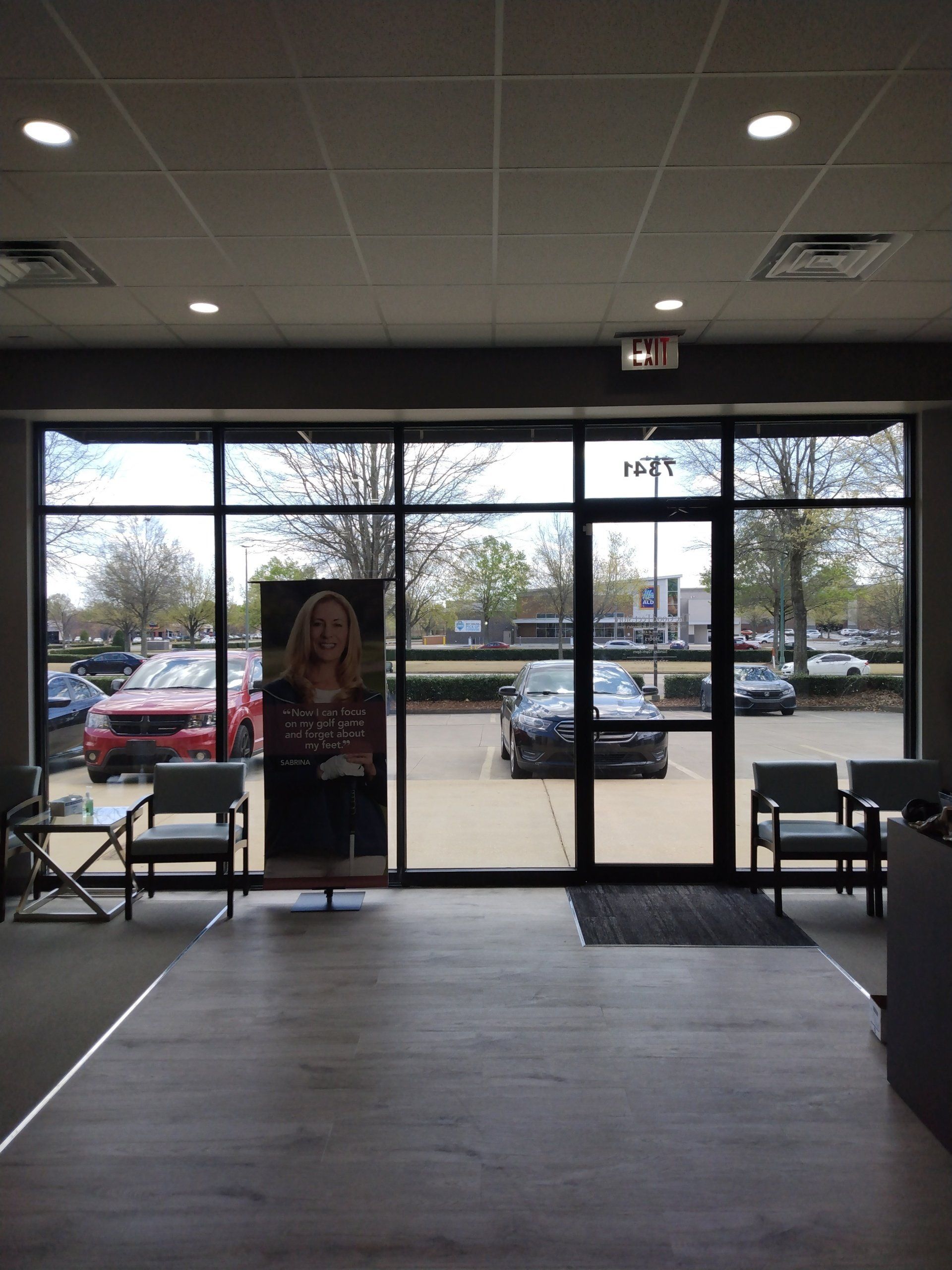 storefront window tinting - SPF Fusion Clear Tint cuts most bright Sun for the perfect atmosphere inside the Good Feet Store. Montgomery, AL